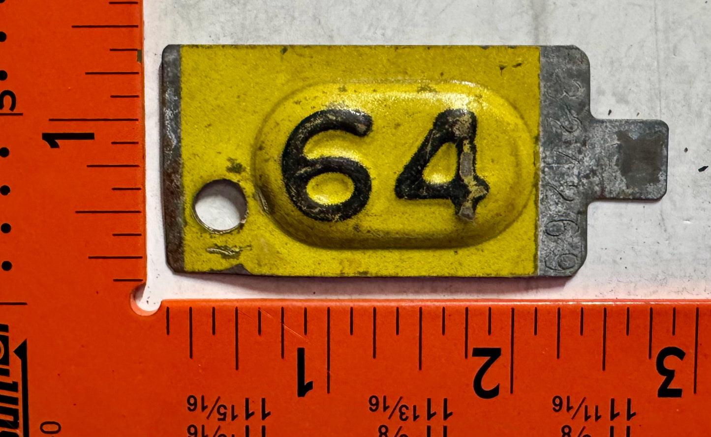 1964 Minnesota #1324269 Passenger License Plate Date Tab