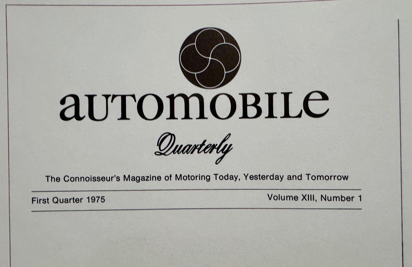 Automobile Quarterly book