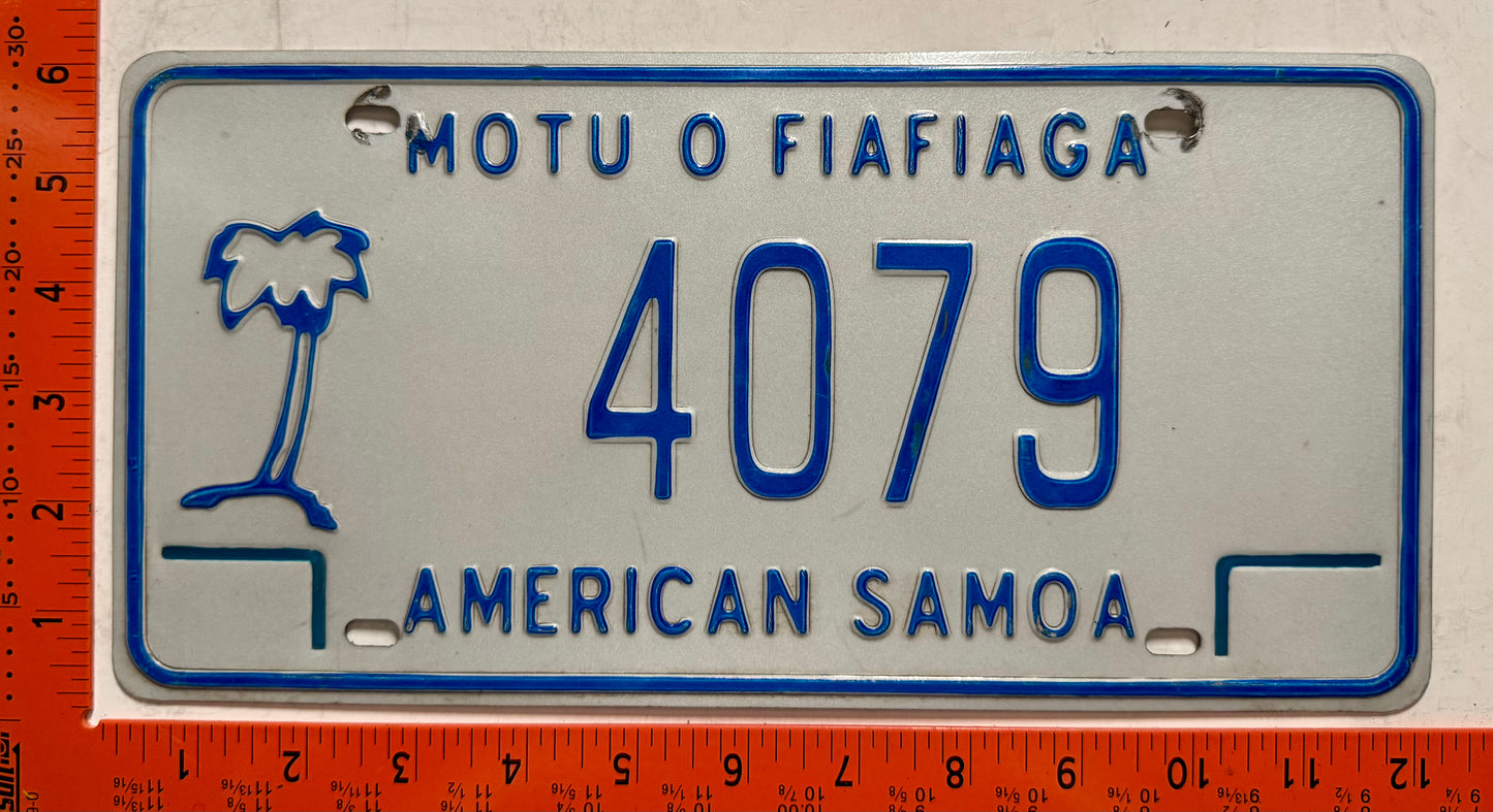2010 issue American Samoa #4079 Passenger License Plate