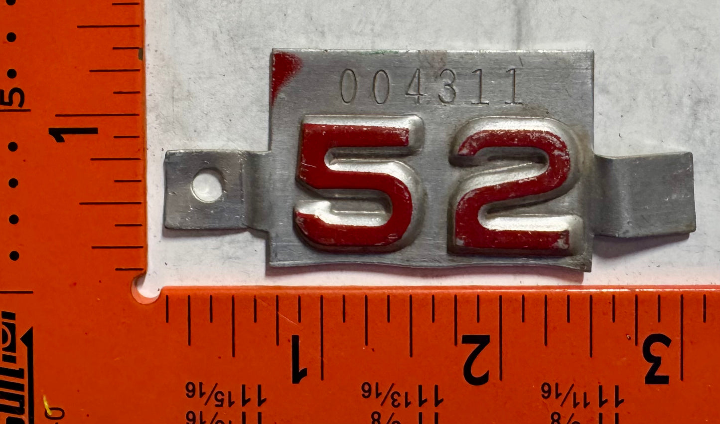 1952 Idaho #004311 Passenger License Plate Date Tab