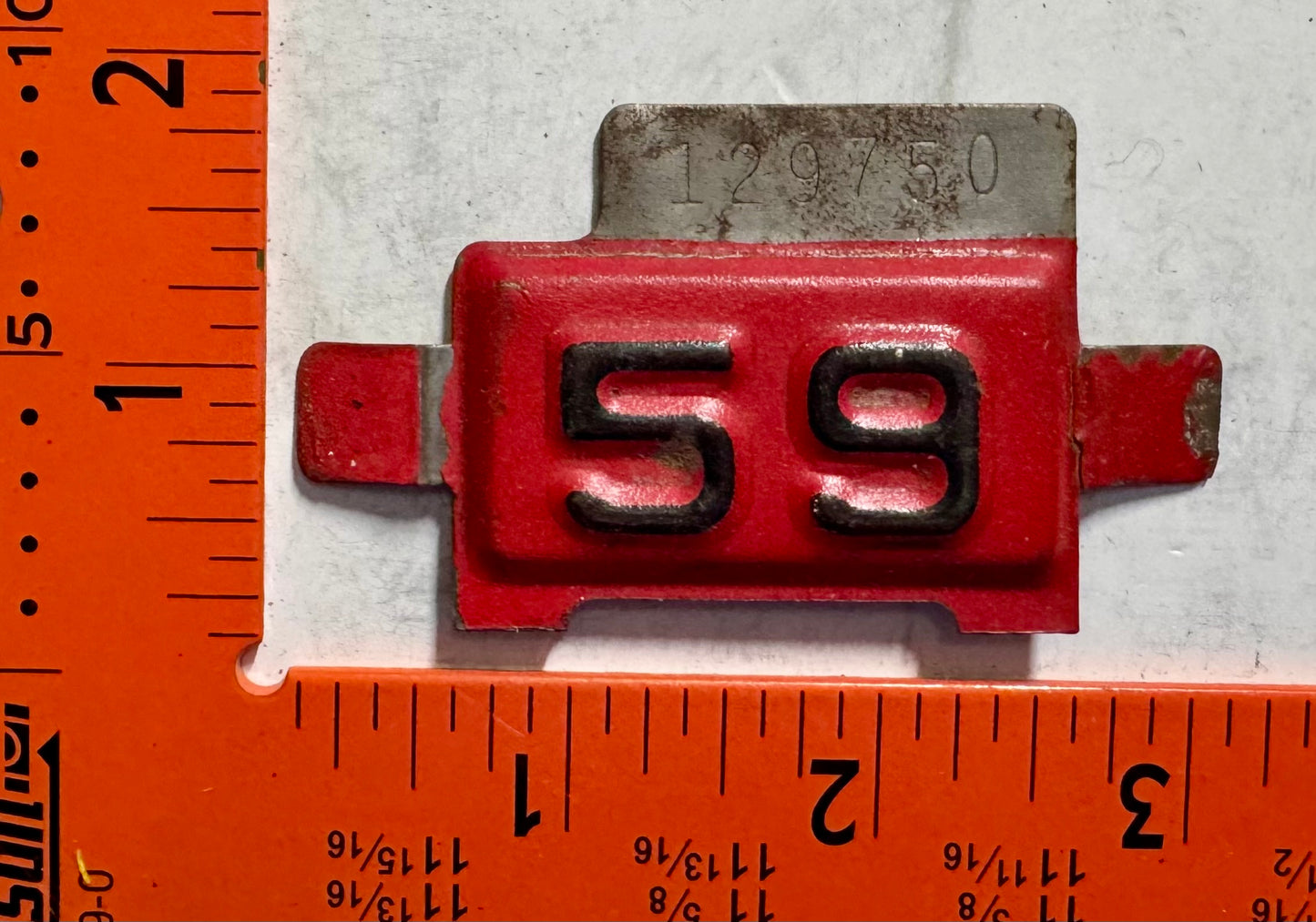 1959 South Dakota #129750 Passenger License Plate Date Tab (Pair)