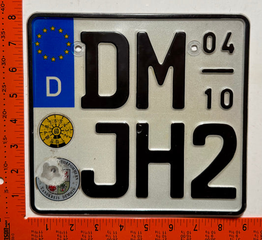 2009 Germany #DM/JH2 Motorcycle License Plate