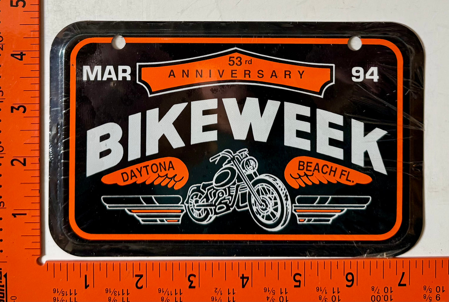 1994 Daytona Bike Week Motorcycle Booster License Plate