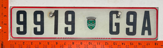 undated Gabon #9919 G9A Passenger License Plate