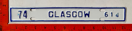 1974 Glasgow, Virginia #614 License Plate