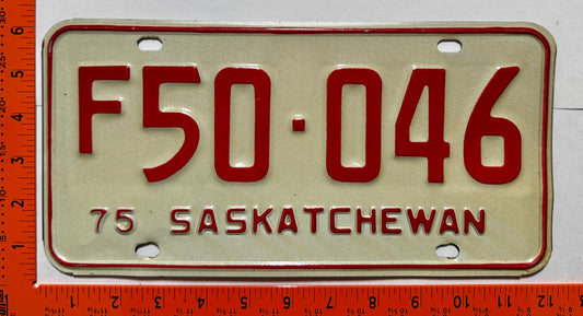 1975 Saskatchewan #F50-046 Farm License Plate