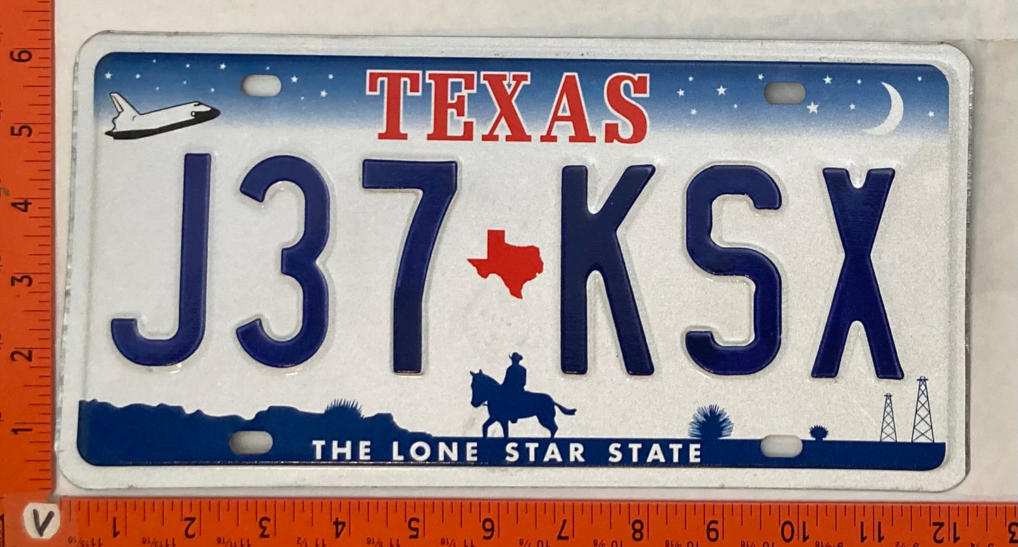 2000-2010 Base Texas #J37 KSX Passenger License Plate
