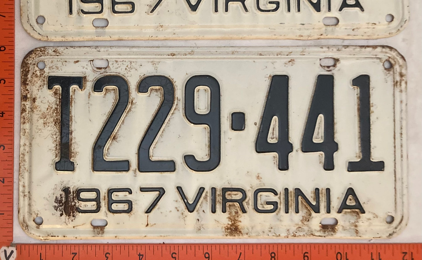 1967 Virginia #T229-441 Truck License Plate (Pair)
