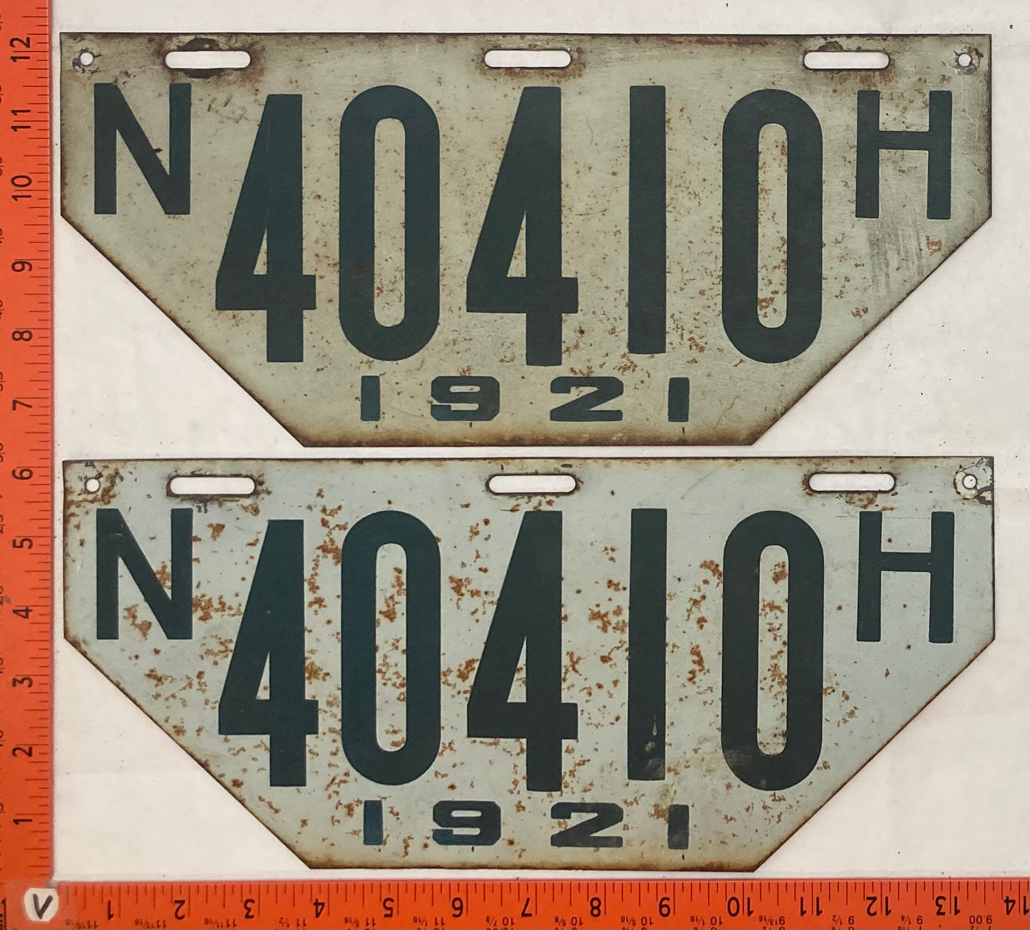 1921 New Hampshire #40410 Passenger License Plate (Non-Resident) (Pair)