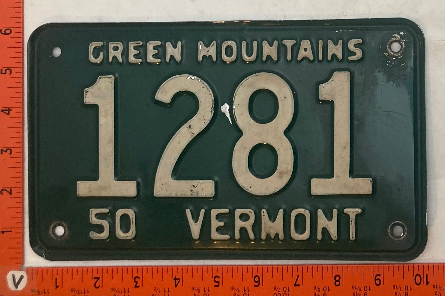 1950 Vermont #1281 Passenger License Plate