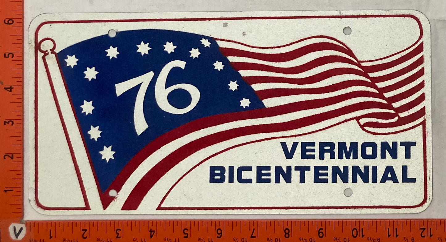 1976 Vermont #Bicentennial Booster Passenger License Plate (Booster)