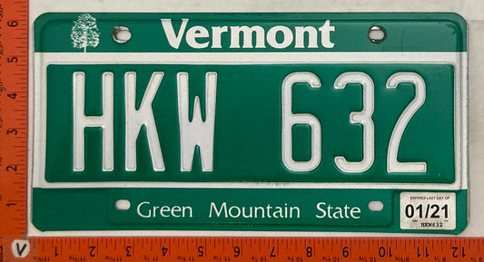 2021 Vermont #HKW 632 Passenger License Plate