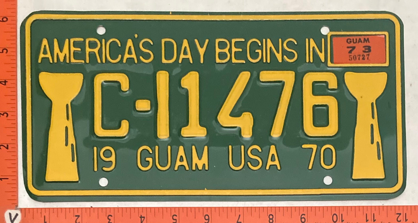 1973 Guam #C-I1476 Commercial License Plate