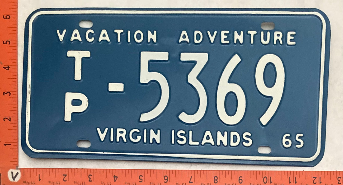 1965 Virgin Islands #T/P-5369 Truck/Trailer/Taxi License Plate