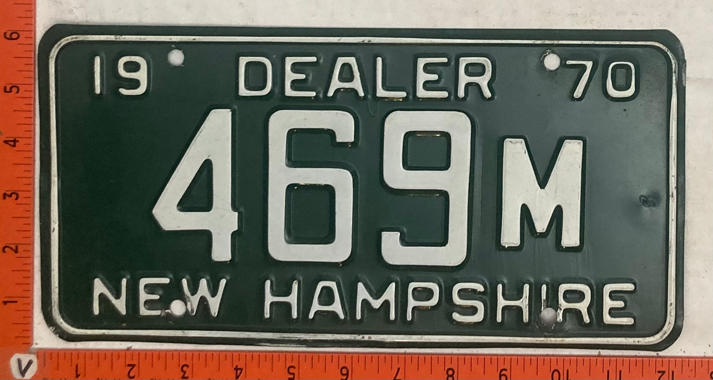 1970 New Hampshire #469M Dealer License Plate