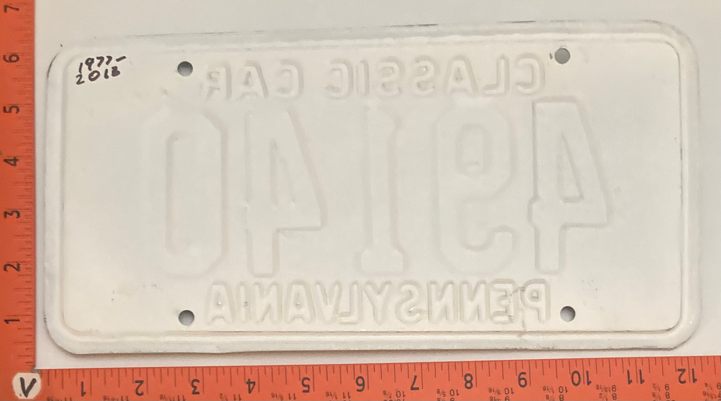 1977 - 2013 Pennsylvania #49140 Classic Car License Plate