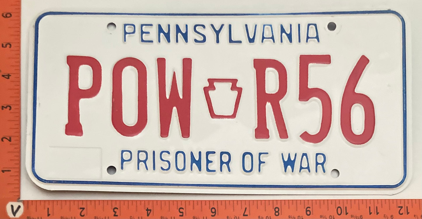 2000s Pennsylvania #POW R56 Prisoner of War License Plate