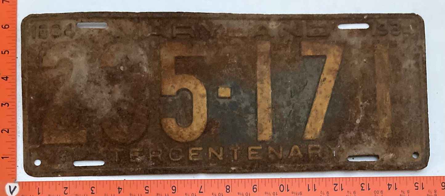 1934 Maryland # 235-171 Passenger license plate (Crafter)