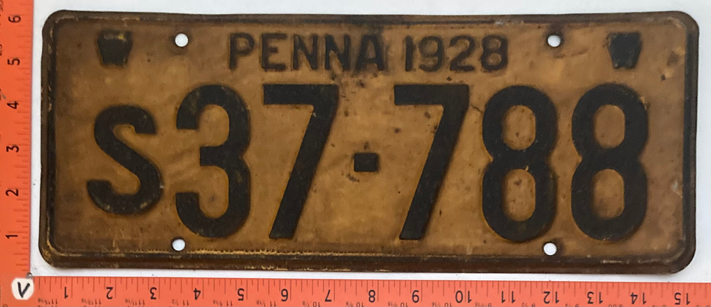 1928 Pennsylvania #S37-788 Truck License Plate