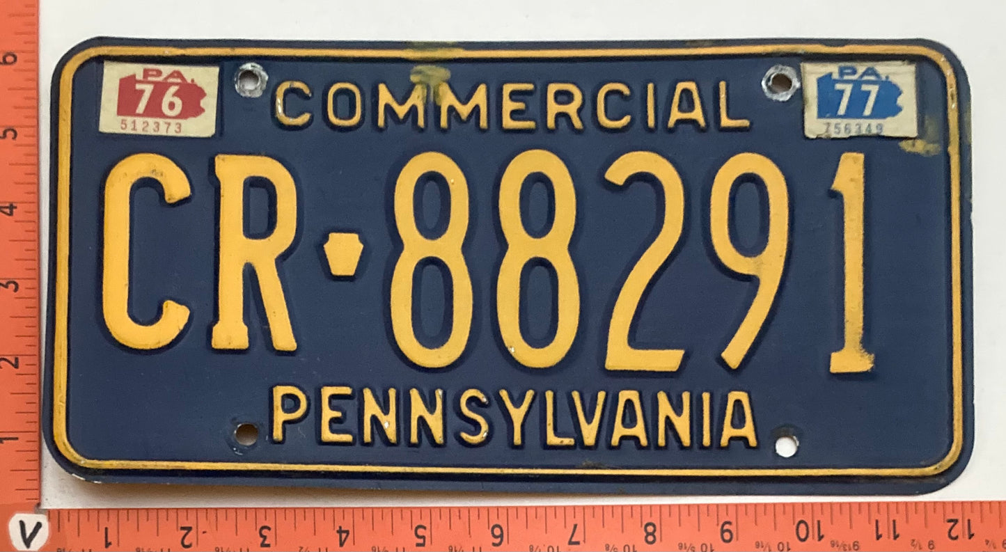 1977 Pennsylvania #CR-88291 Commercial License Plate