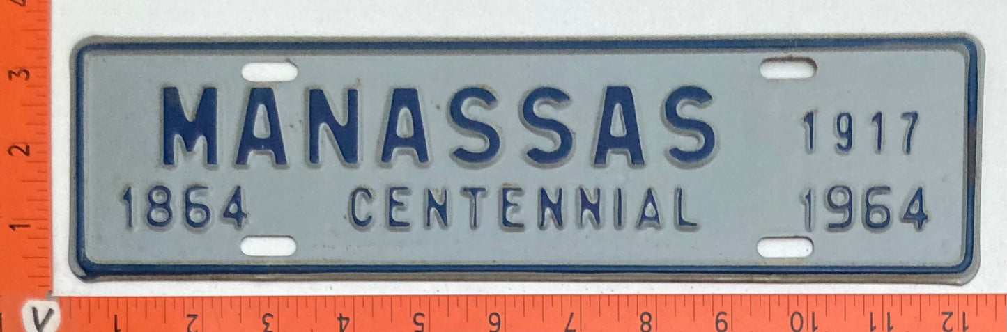 1964 Manassas City Prince William County Virginia #1917 License Plate