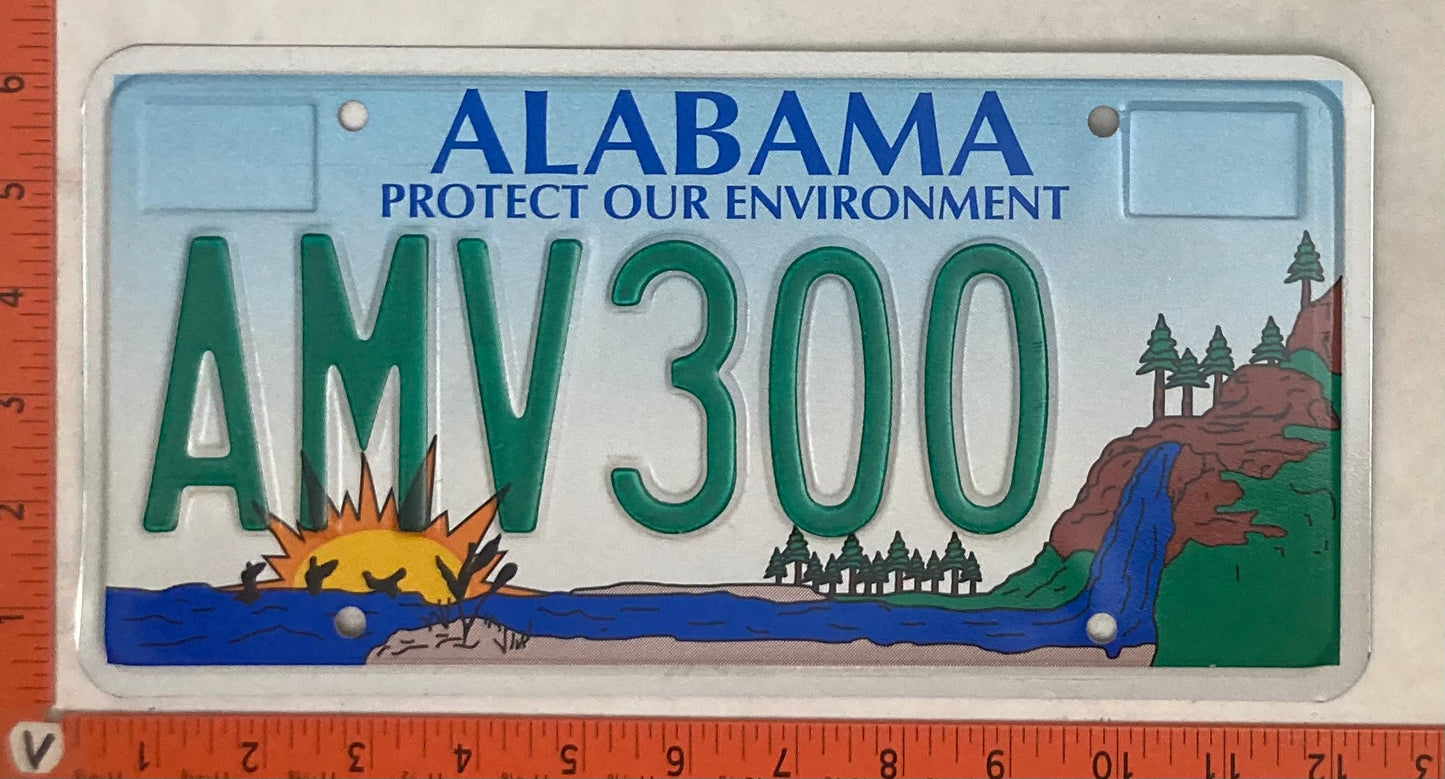 Undated Alabama #AMV300 Passenger License Plate
