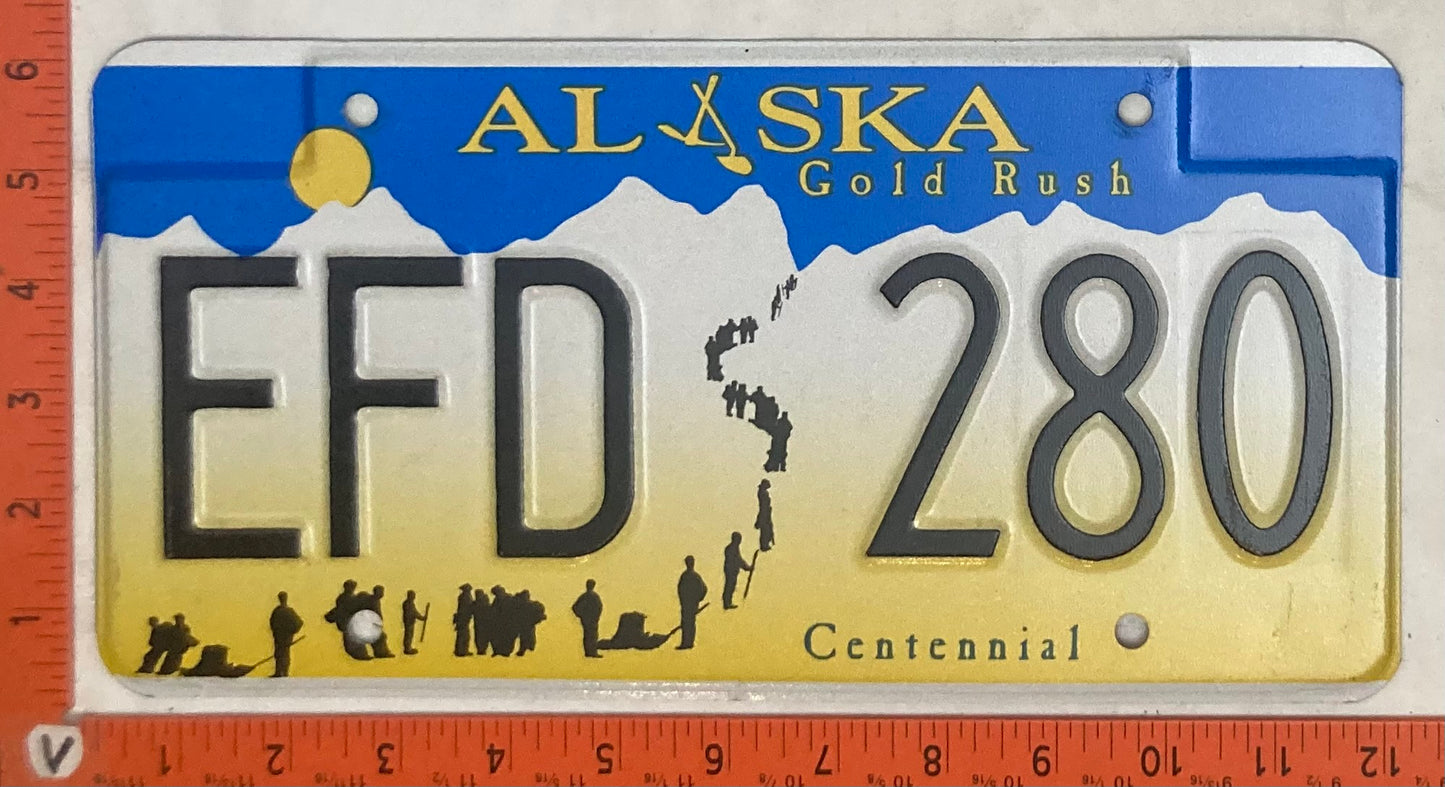 Undated Alaska #EFD 280 Passenger License Plate