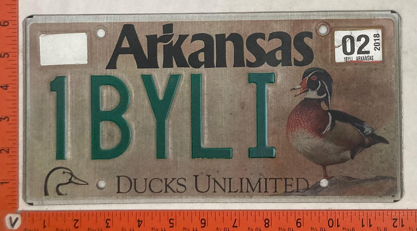 2002 Arkansas #1BYLI Passenger License Plate