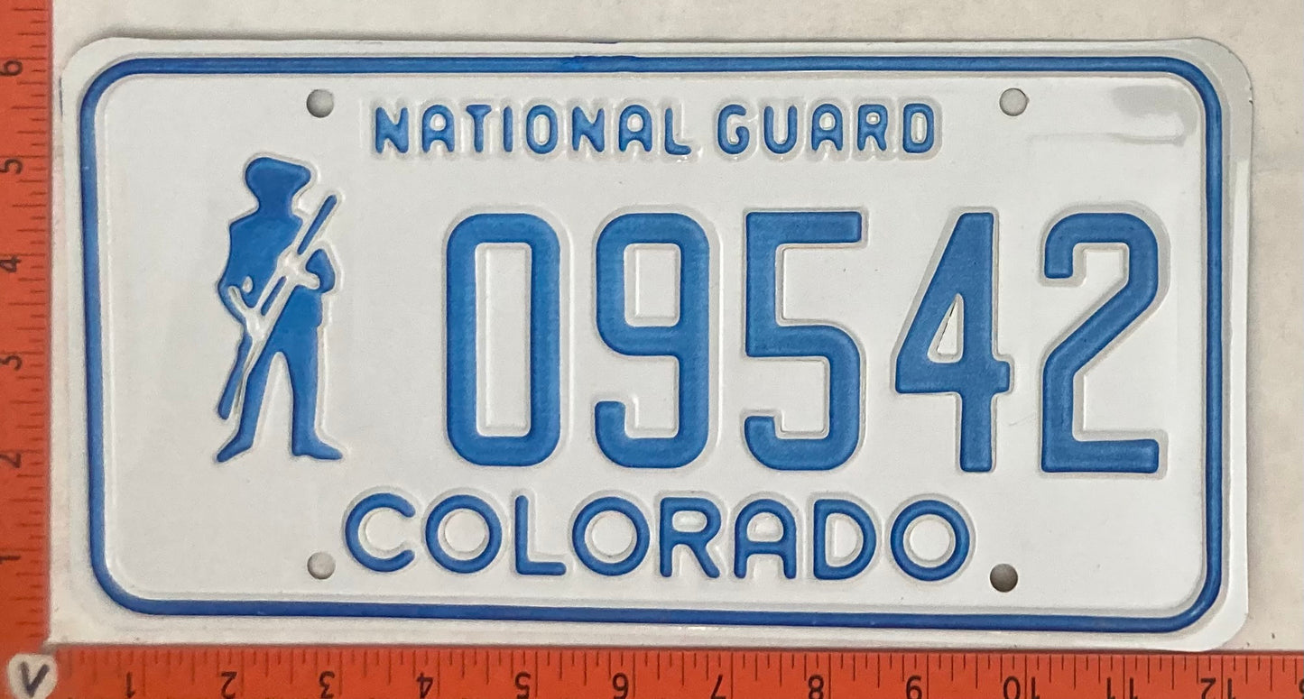 Undated Colorado #09542National Guard Passenger License Plate