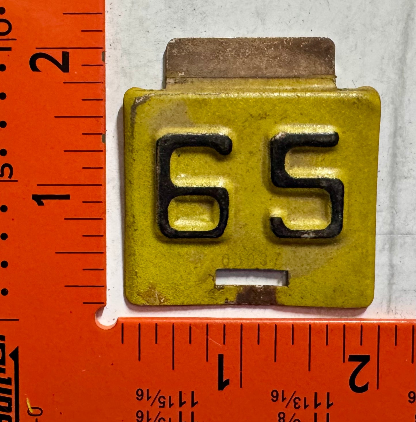 1965 Prince Edward Island Passenger License Plate Renewal Tab