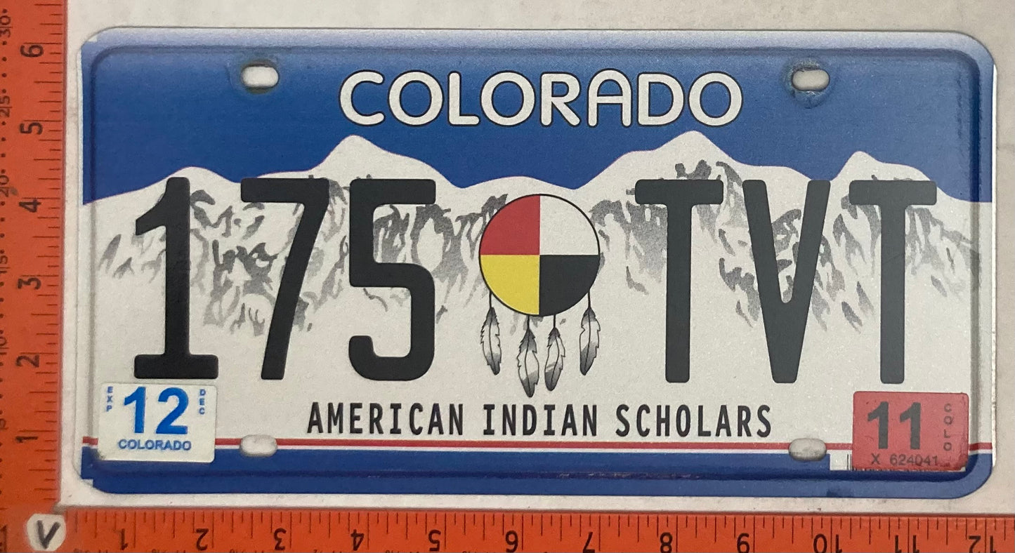 2011 Colorado #175 TVT Passenger License Plate
