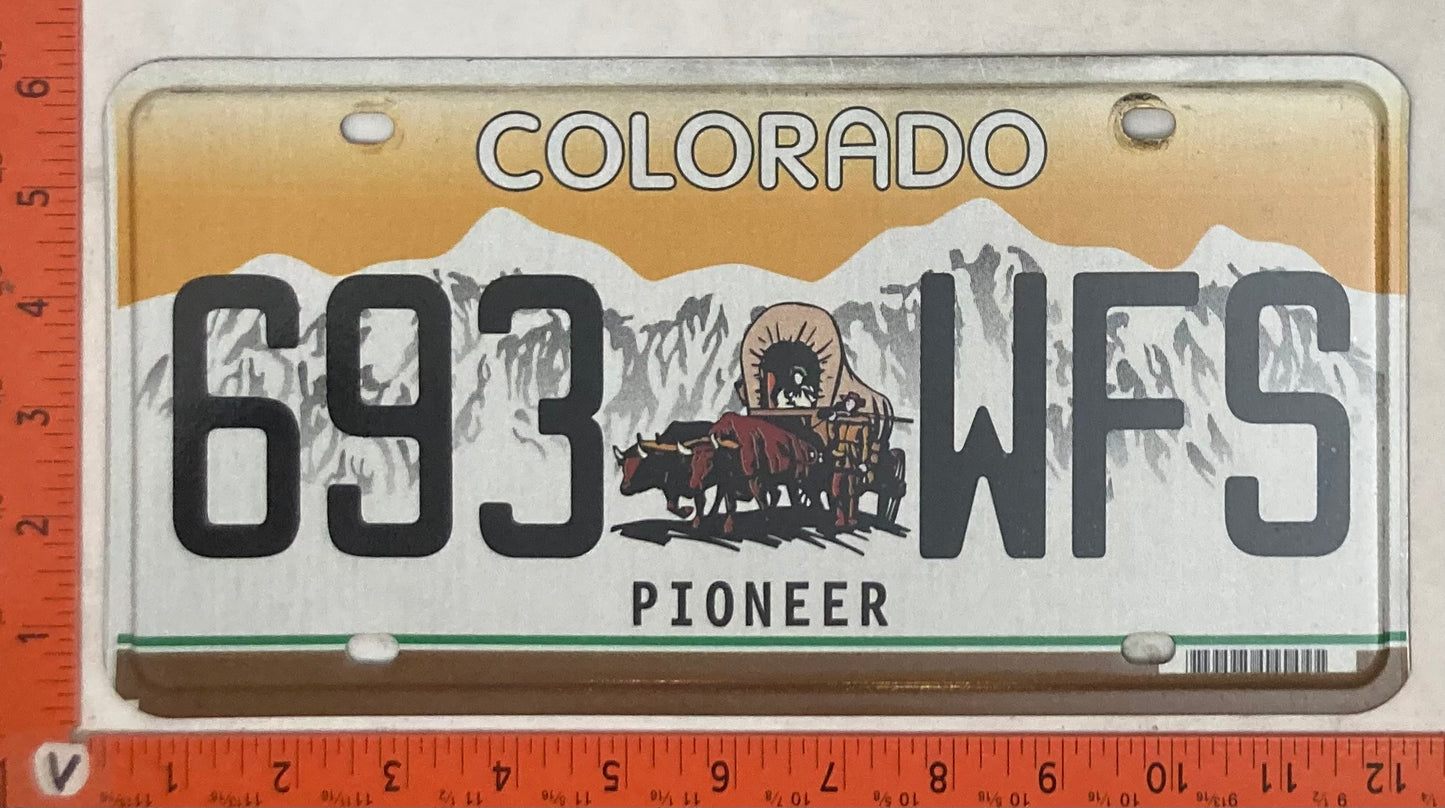 Undated Colorado #693 WFS Passenger License Plate