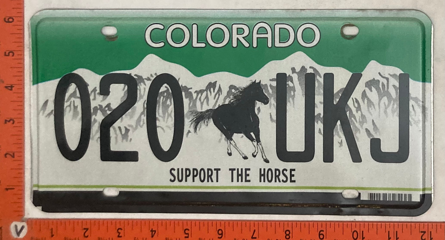 Undated Colorado #020 UKJ Passenger License Plate