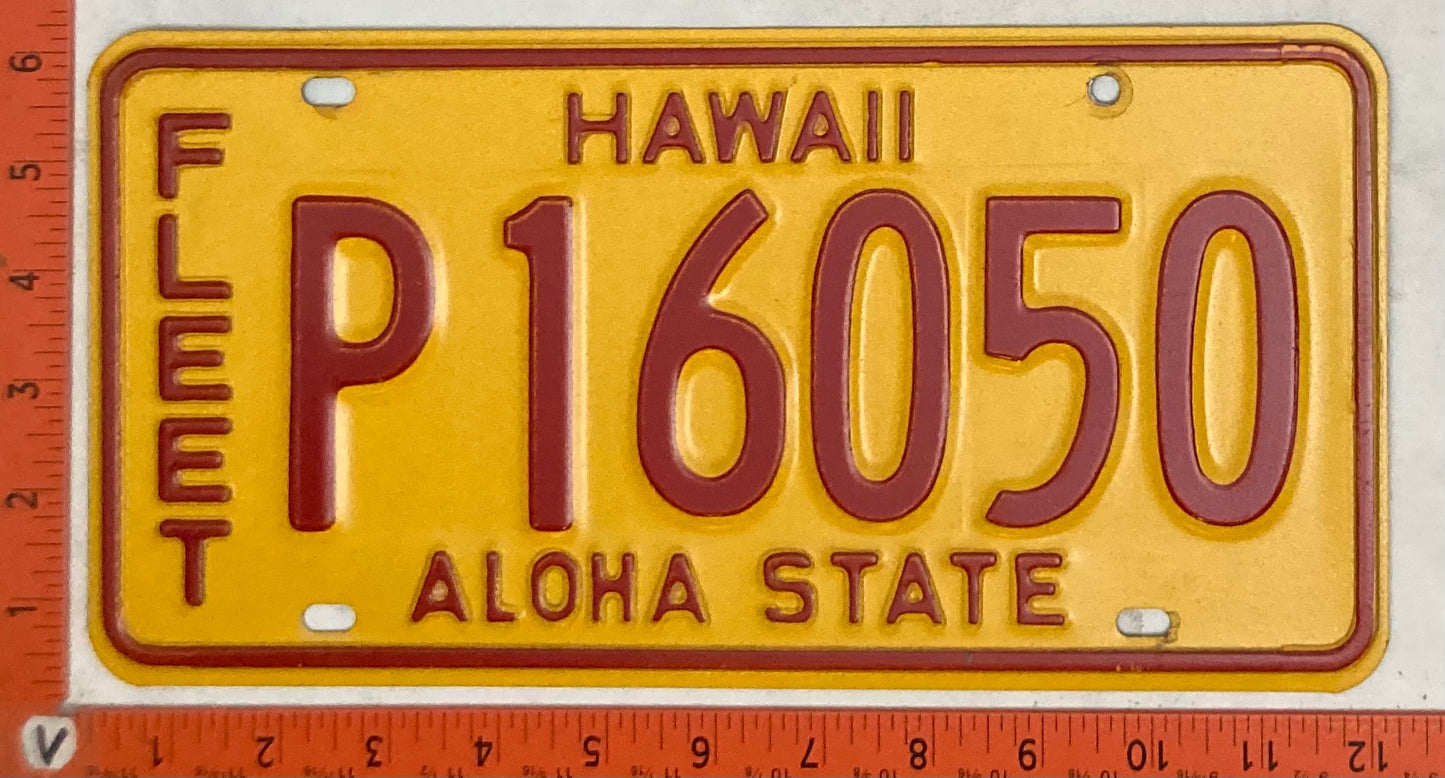 Undated Hawaii #P16050 Fleet License Plate