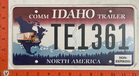 Permanent Idaho #TE1361 Commercial Trailer License Plate