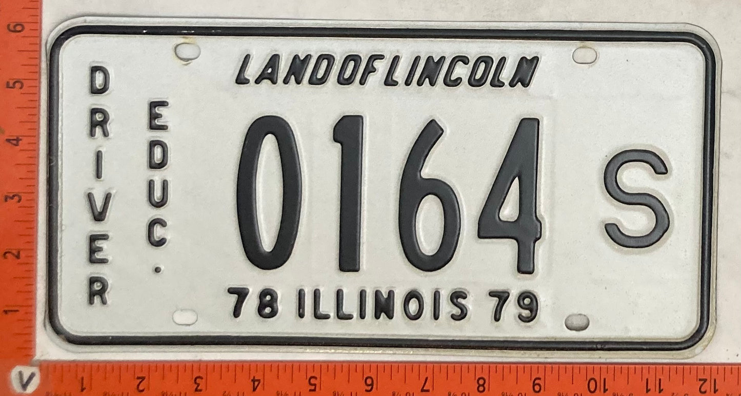 1979 Illinois #0164S Drivers Education License Plate
