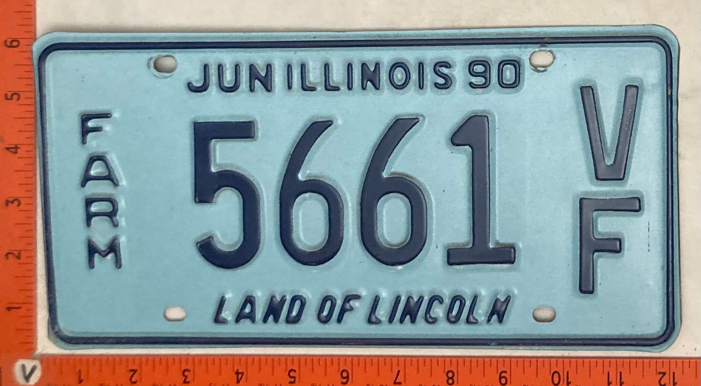 1990 Illinois #5661 V/F Farm Vehicle License Plate