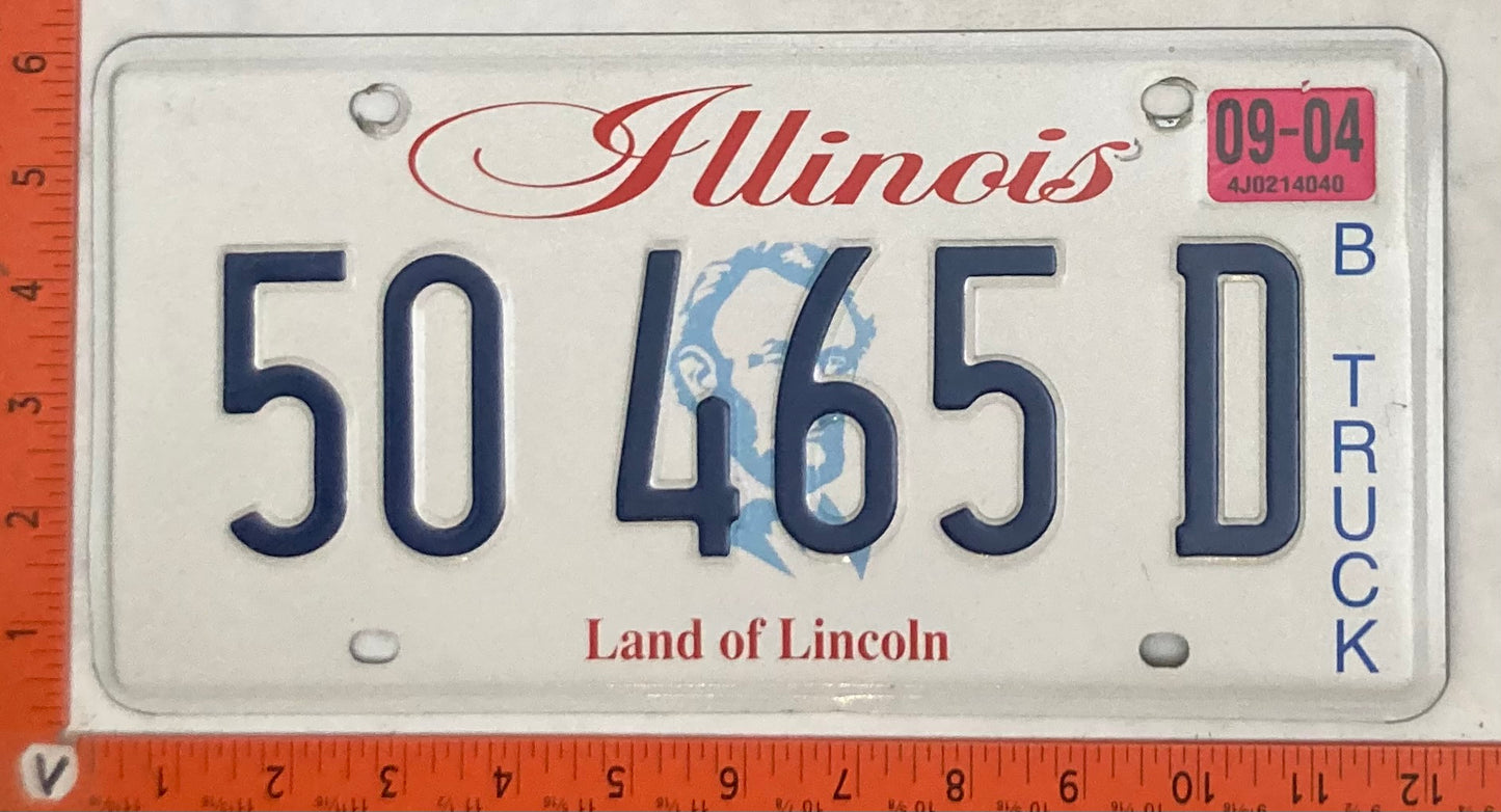 2004 Illinois #50 465 D Truck License Plate