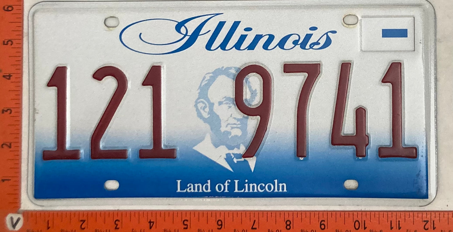 Undated Illinois #121 9741 Passenger License Plate
