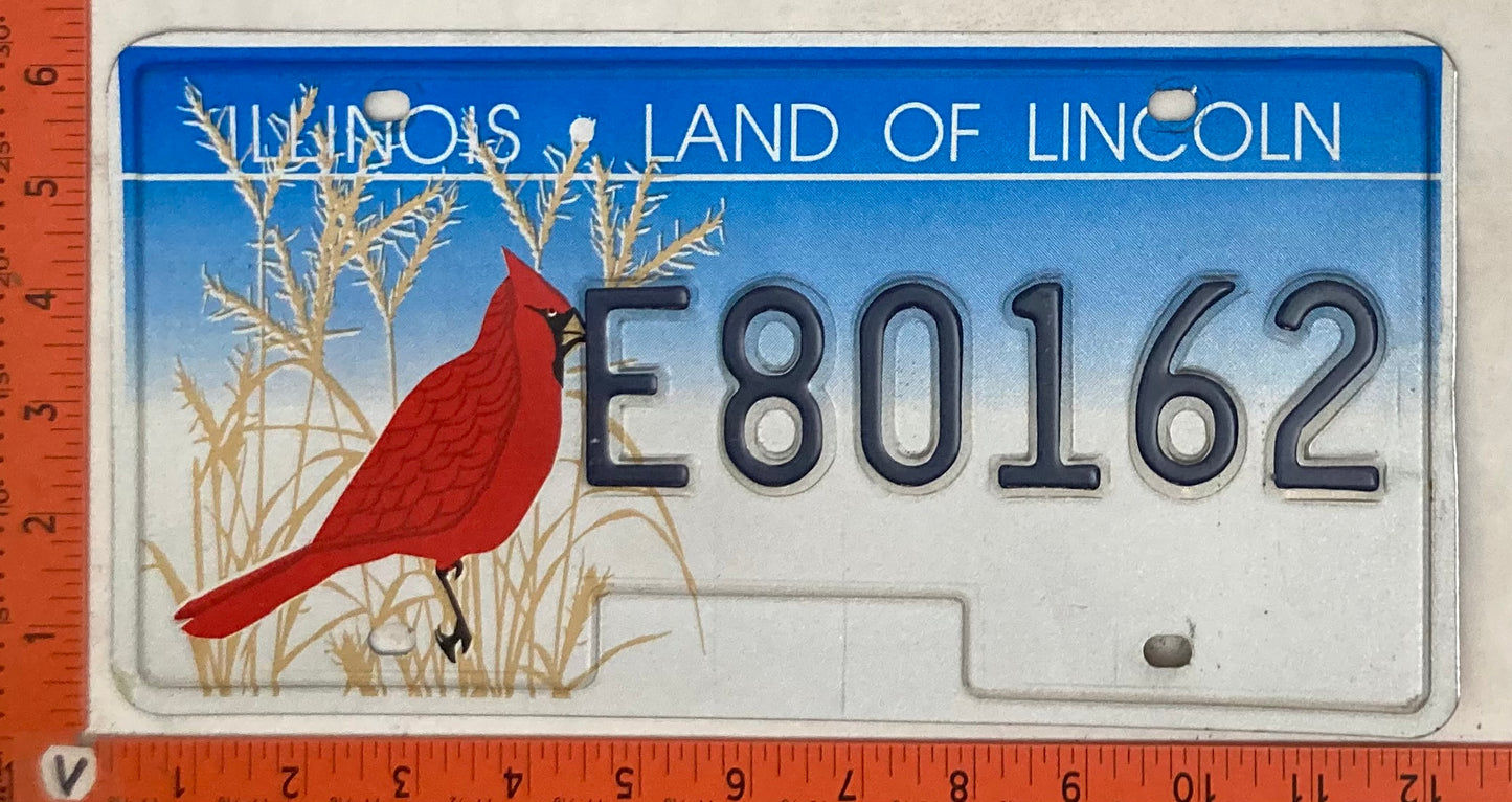 Undated Illinois #E80162 Passenger License Plate