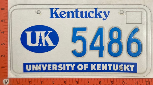 Undated Kentucky #5486 Passenger License Plate
