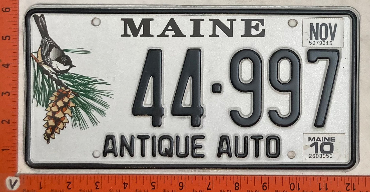 2010 Maine #44-997 Antique Auto Passenger License Plate