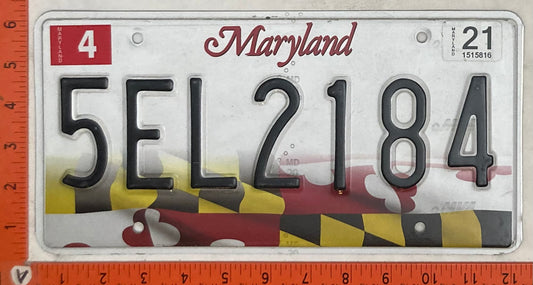 2021 Maryland #5EL2184 Passenger License Plate
