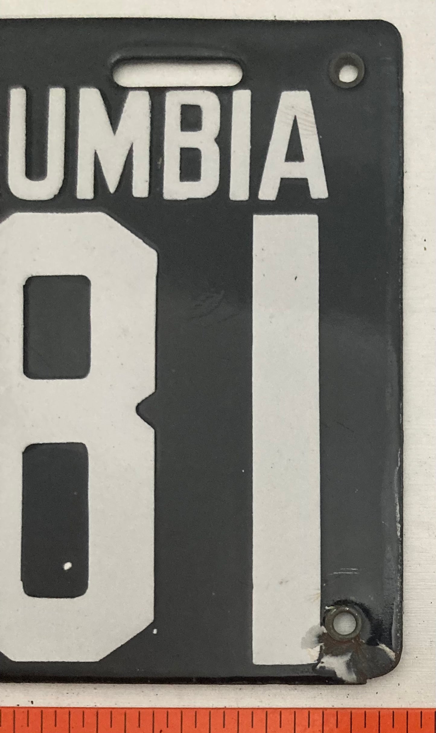 Undated Washington, DC #38081 Passenger License Plate (Porcelain)
