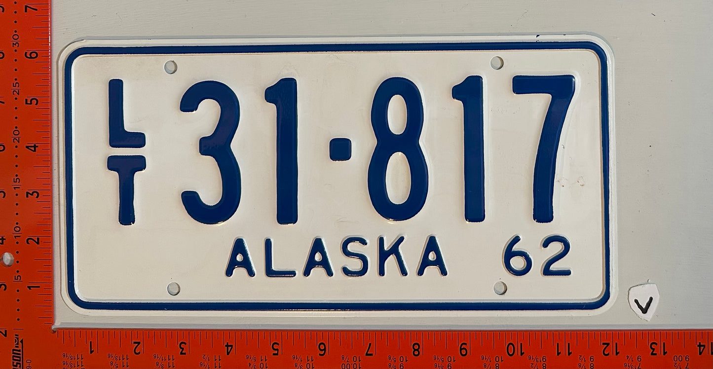 1962 Alaska #31-817 Truck License Plate