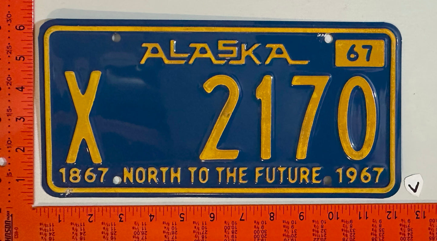 1967 Alaska #X-2170 Government License Plate
