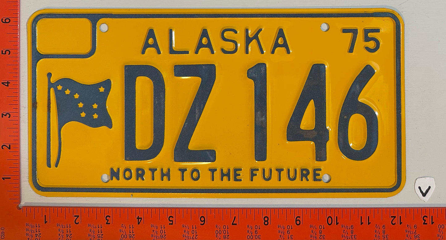 1975 Alaska #DZ 146 Passenger License Plate