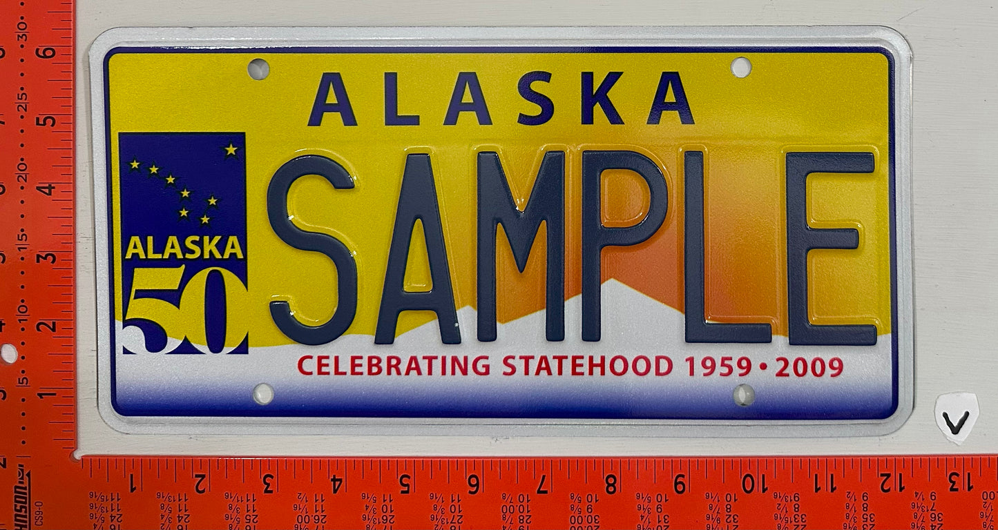 2009 Alaska #SAMPLE Passenger Sample License Plate