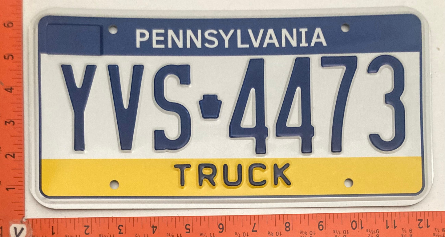 2000s Pennsylvania #YVS 4473 Truck License Plate