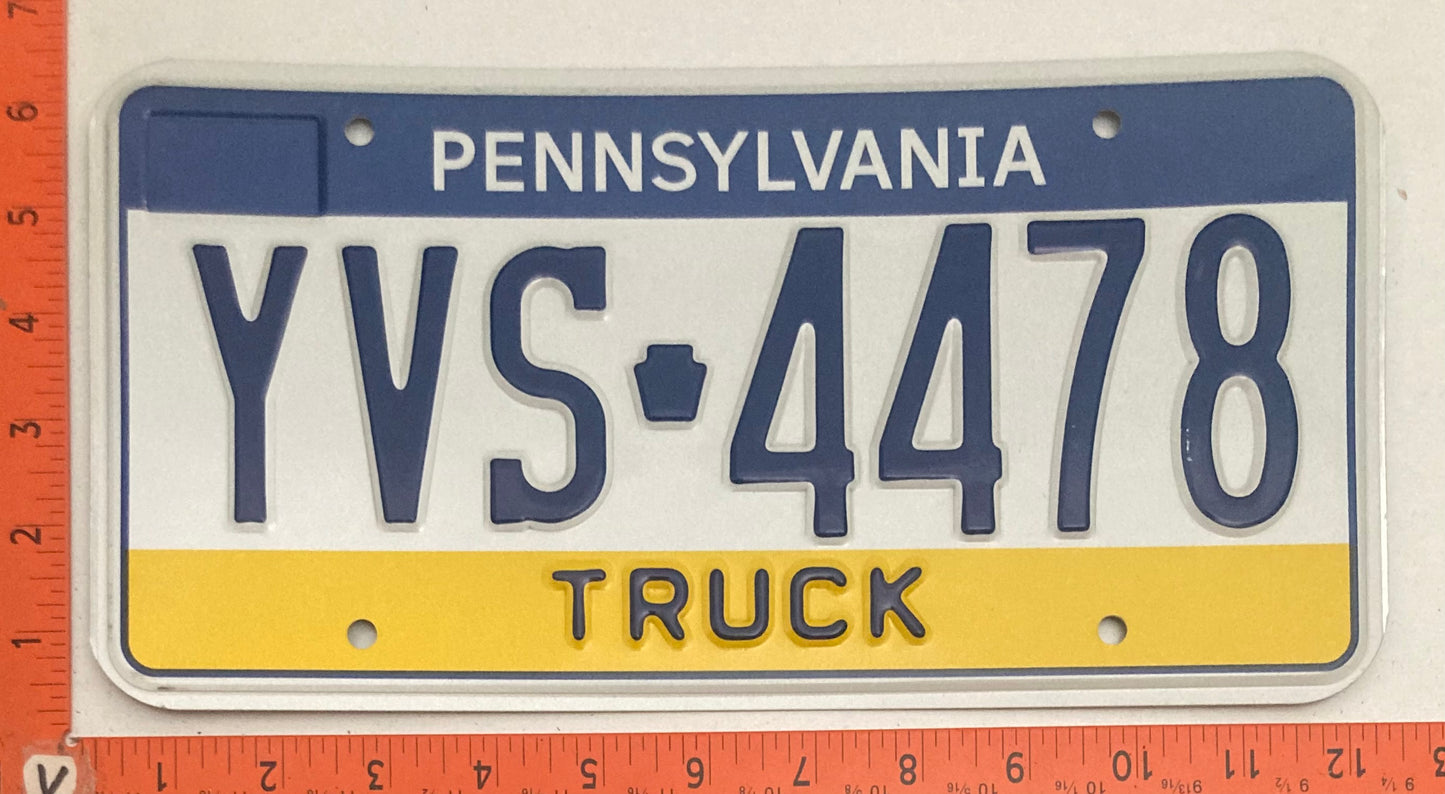 2000s Pennsylvania #YVS 4478 Truck License Plate